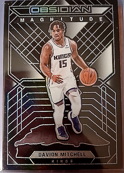 2021-22 Panini Obsidian Magnitude Davion Mitchell Sacramento Kings — front