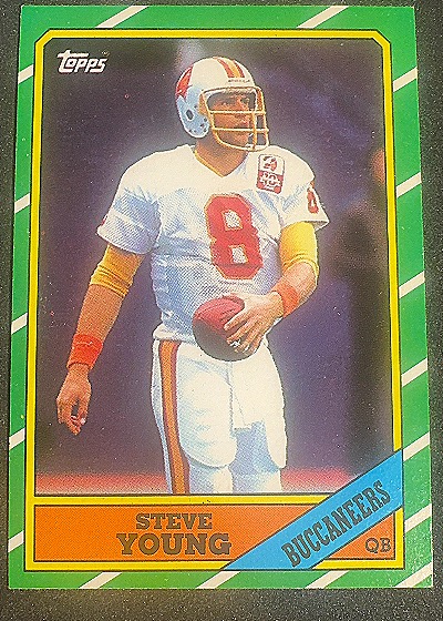 1986 Topps #374 Steve Young Rookie Card — front