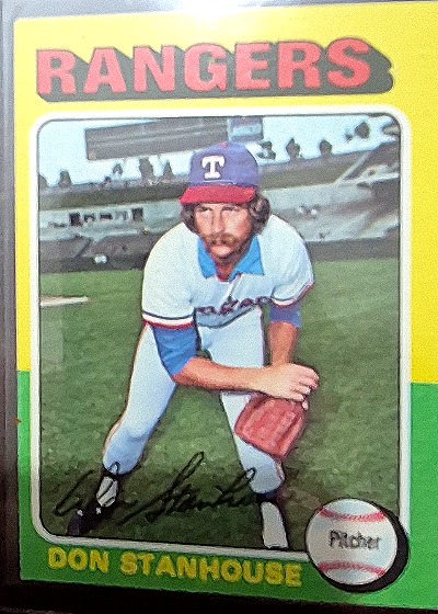 1975 Topps #493 Don Stanhouse Texas Rangers — front