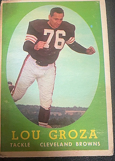 1958 Topps #52 Lou Groza Cleveland Browns — front