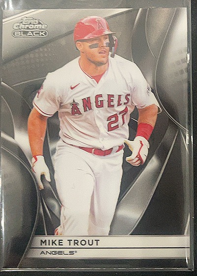 2025 Topps Chrome Black #5 Mike Trout — front