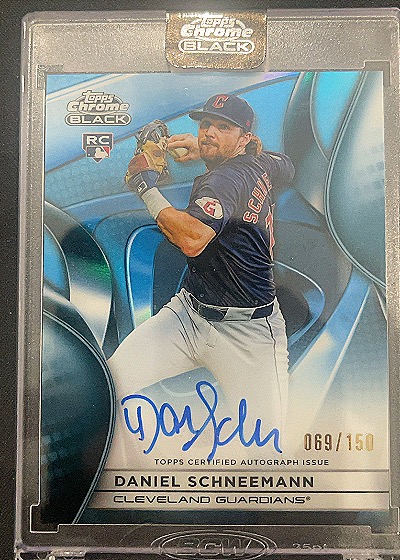 2025 Topps Chrome Black Daniel Schneemann Rookie Autograph — front