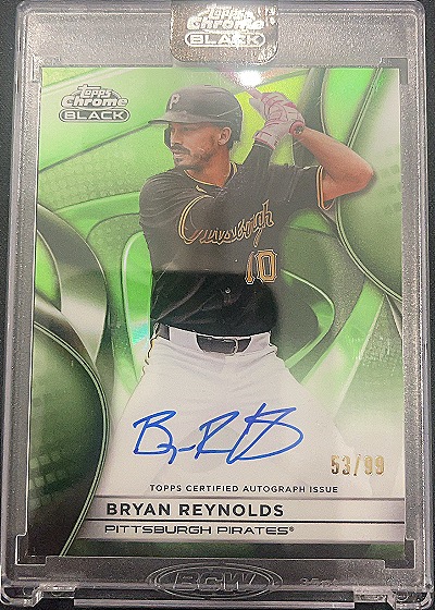 2025 Topps Chrome Black Bryan Reynolds Green Refractor Autograph #53/99 — front