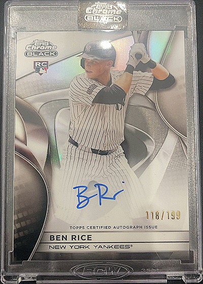 2025 Topps Chrome Black Ben Rice #CBA-BR — front