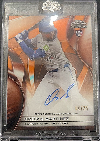 2025 Topps Chrome Black Orelvis Martinez RC Auto #CBA-OM — front