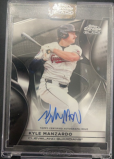 2024 Topps Chrome Black Kyle Manzardo Autograph — front