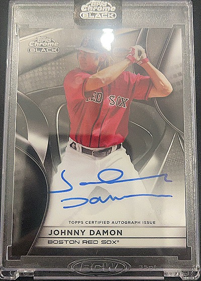 2024 Topps Chrome Black Johnny Damon Autograph Boston Red Sox — front