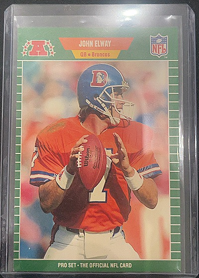 1989 Pro Set #100 John Elway Denver Broncos — front