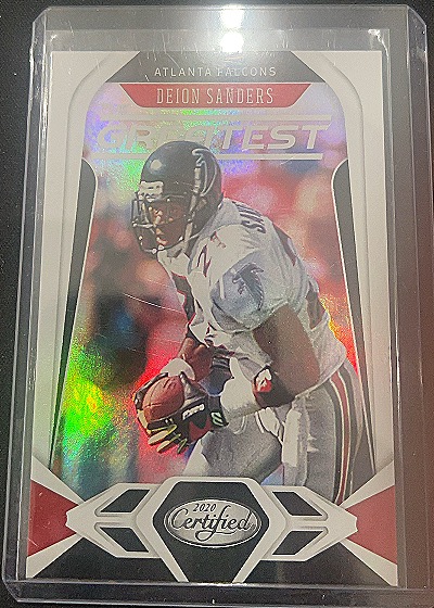 2020 Panini Certified The Greatest Deion Sanders #G-DS — front