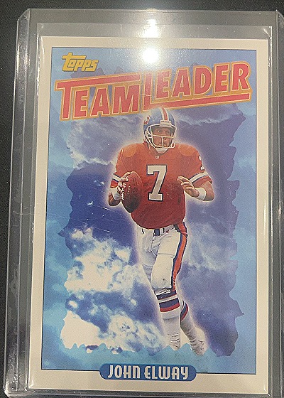 1993 Topps #264 John Elway Team Leader Denver Broncos — front
