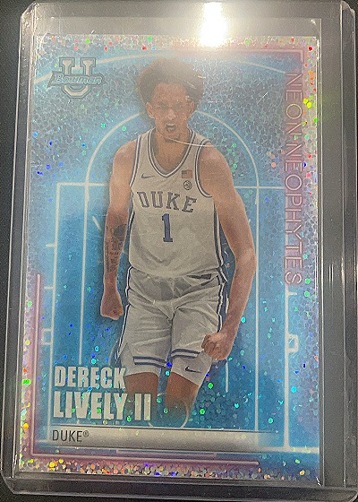 2022-23 Bowman University Neon Neophytes #NN-15 Dereck Lively II — front