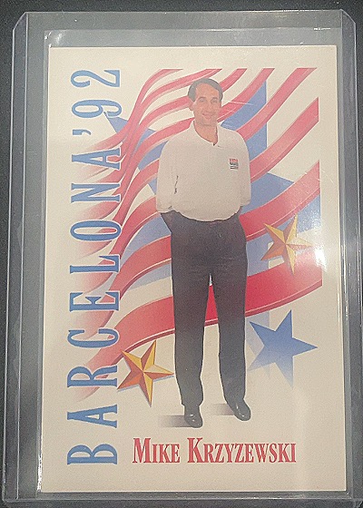 1991-92 Skybox #542 Mike Krzyzewski Barcelona '92 USA Basketball — front
