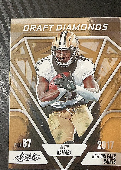 2017 Absolute Football Draft Diamonds Alvin Kamara #67 — front