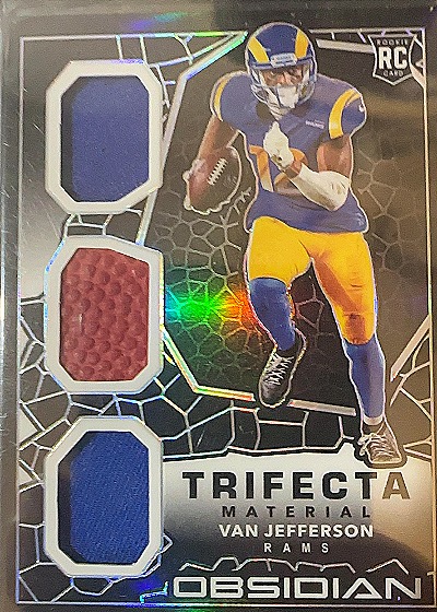 2020 Panini Obsidian Trifecta Materials #TM24 Van Jefferson — front