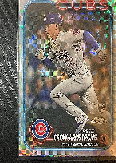 2024 Topps Chrome Update #USC158 Pete Crow-Armstrong Rookie Debut X-Fractor — front