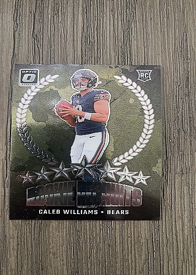 2024 Donruss Optic Caleb Williams Rookie Recruits #1 Chicago Bears RC Insert — front