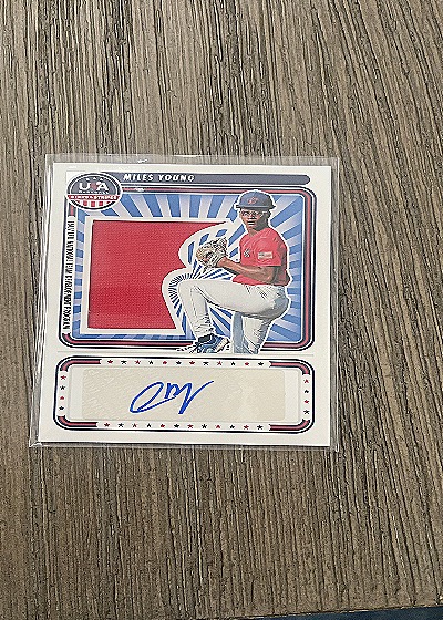 2024 Panini Stars and Stripes #SS-MY Miles Young Patch Auto /199 — front