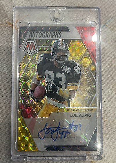 2023 Panini Mosaic Louis Lipps Autograph Silver Prizm — front
