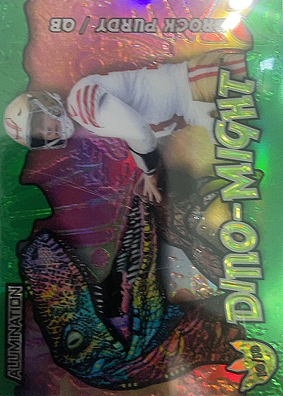 2023 Wild Card Alumination Dino-Might Brock Purdy #AD-BP1 — front