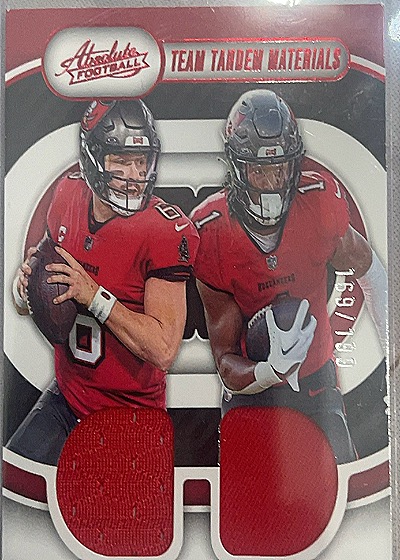 2021 Absolute Football Team Tandem Materials Kyle Trask & Breece Hall — front