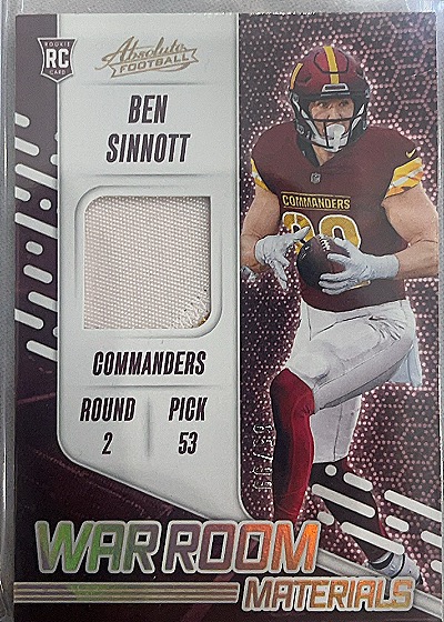 2024 Panini Absolute Ben Sinnott RC War Room Materials — front