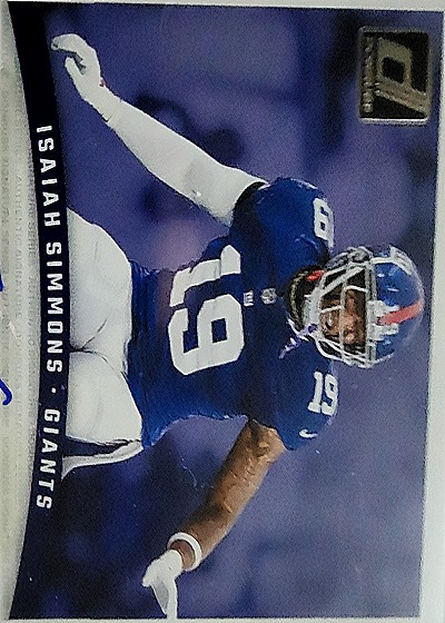 2020 Donruss Isaiah Simmons New York Giants — front