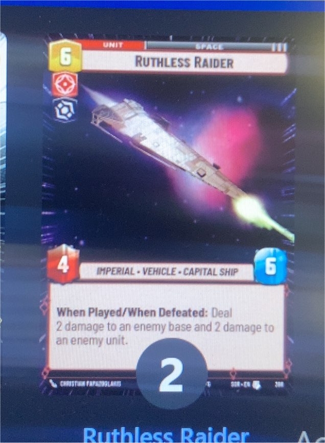 2025 Star Wars Unlimited #398 Ruthless Raider — front