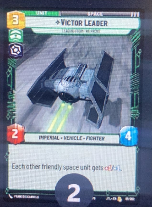 2025 Star Wars Unlimited Jump to Lightspeed #583 Victor Leader — front