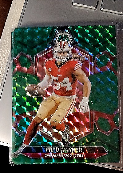 2024 Panini Mosaic Fred Warner Green Mosaic — front