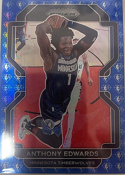 2021-22 Panini Prizm #37 Anthony Edwards — front