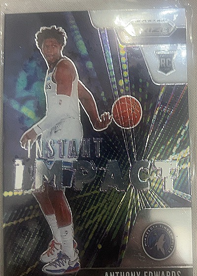 2020-21 Panini Prizm Instant Impact Anthony Edwards Rookie Card — front