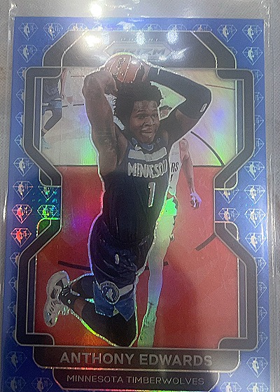 2021-22 Panini Prizm #37 Anthony Edwards — front