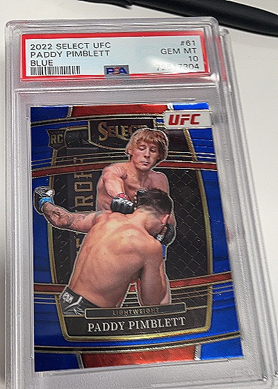 2022 Panini Select UFC #61 Paddy Pimblett Blue Concourse Rookie Card — front