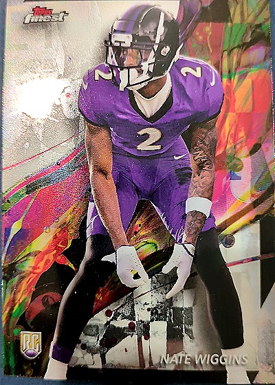 2022 Topps Finest Nate Wiggins Rookie Card — front