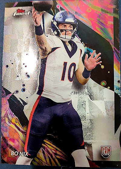 2024 Topps Finest #163 Bo Nix RC — front