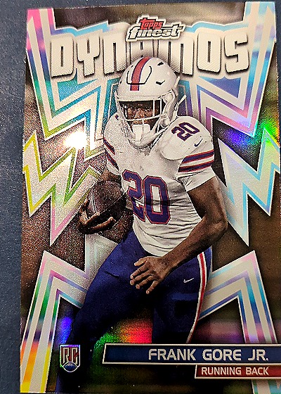 2024 Topps Finest #DYN-8 Frank Gore Jr. RC Dynamos Buffalo Bills — front