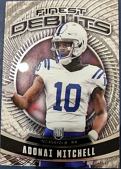 2024 Topps Finest #D-10 Adonai Mitchell Finest Debuts — front