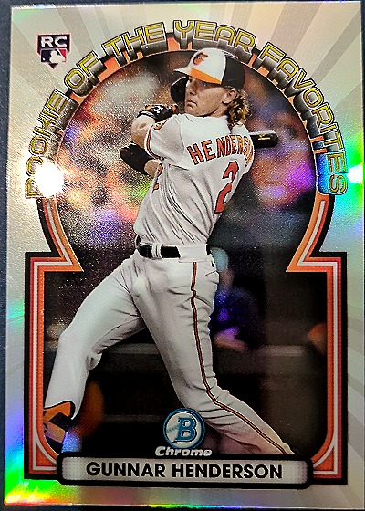 2023 Bowman Chrome #ROYF-15 Gunnar Henderson Rookie of the Year Favorites — front