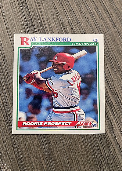 1991 Score #731 Ray Lankford Rookie Prospect — front