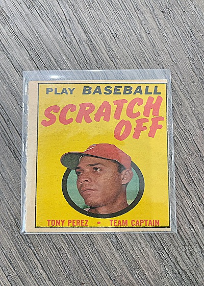 1970 Topps Baseball Tony Perez Scratch Off — front
