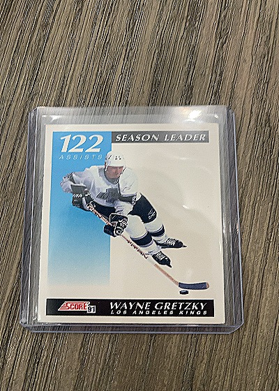 1991-92 Score #405 Wayne Gretzky Season Leader — front