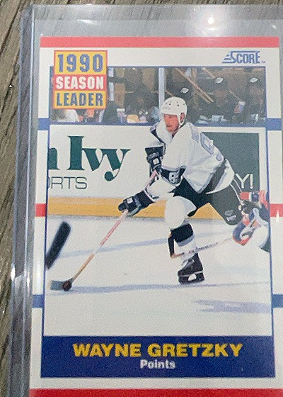 1990-91 Score #353 Wayne Gretzky Season Leader Points — front