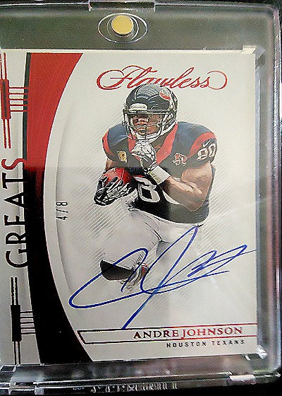 2018 Panini Flawless Greats Andre Johnson #4/8 — front