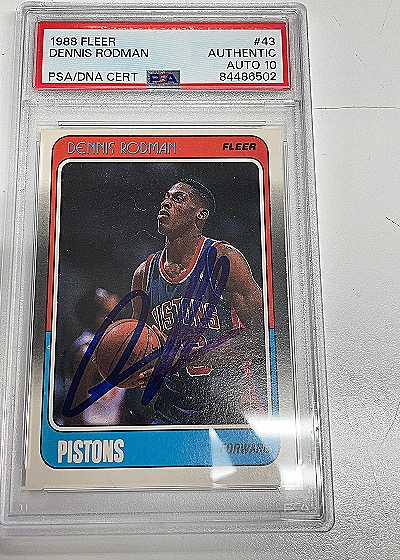1988 Fleer #43 Dennis Rodman Rookie Card — front