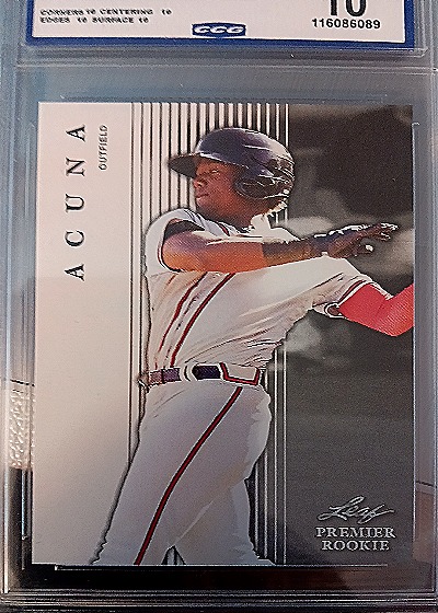 2018 Leaf Premier Rookie #PR-22 Ronald Acuna Jr. — front