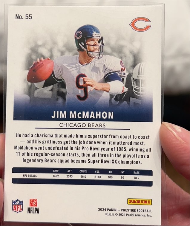 2024 Panini Prestige #55 Jim McMahon — front