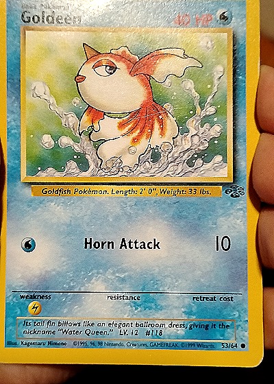 1999 Pokémon Jungle #53/64 Goldeen — front