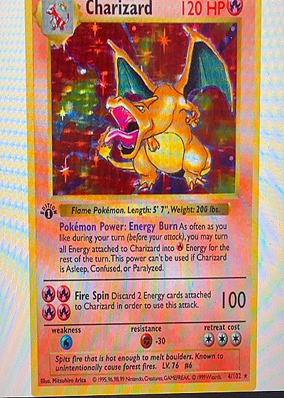 1999 Pokémon Base Set #4 Charizard — front