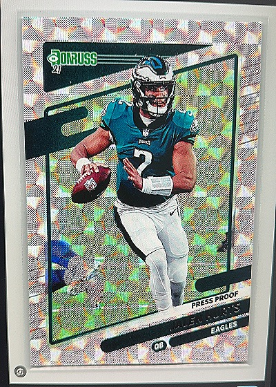 2021 Donruss #2/1 Jalen Hurts Press Proof — front