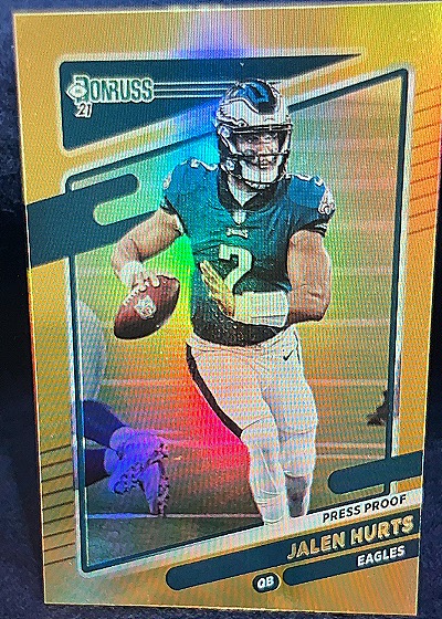 2021 Donruss #108 Jalen Hurts Press Proof — front